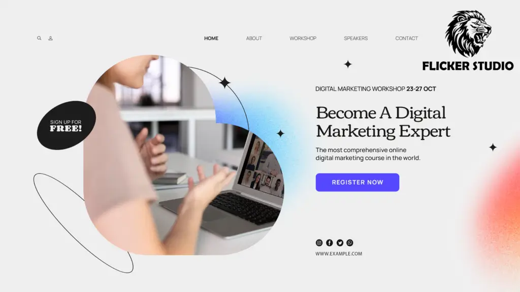 Landing Page of Digital Marketing